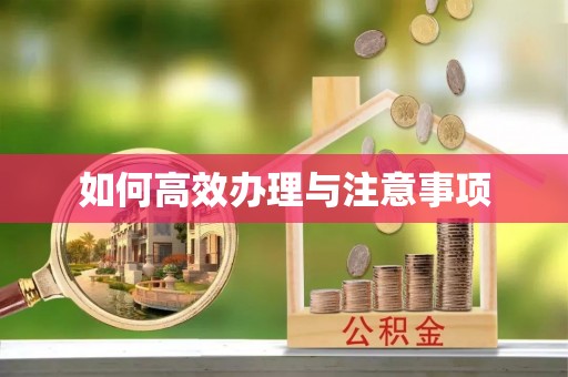 崇川如何高效办理与注意事项