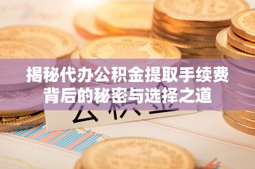 崇川揭秘代办公积金提取手续费背后的秘密与选择之道