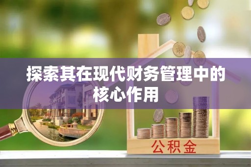 崇川探索其在现代财务管理中的核心作用