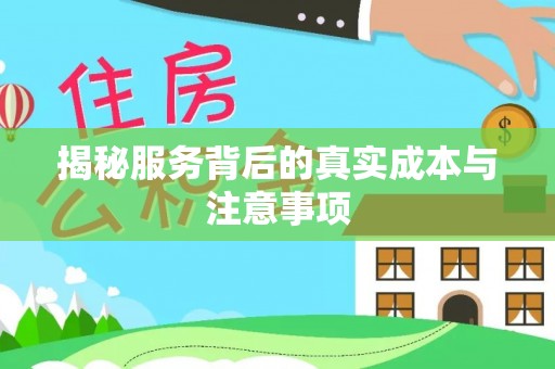 崇川揭秘服务背后的真实成本与注意事项
